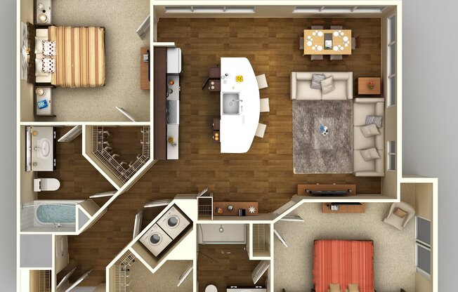 2 beds, 2 baths, $2,831