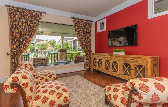 a view of a living room