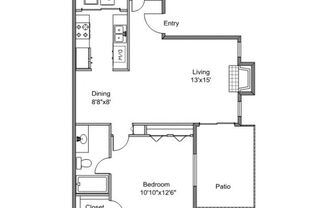 1 bed, 1 bath, 690 sqft, $1,054, Unit 823