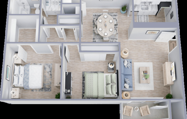 2 beds, 1 bath, 874 sqft, $1,694