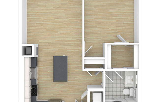 1 bed, 1 bath, 650 sqft, $2,495