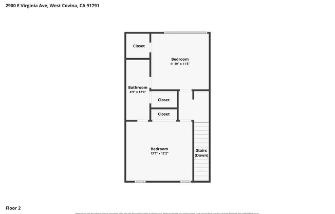 2 beds, 1.5 baths, 1,225 sqft, $2,945, Unit 56