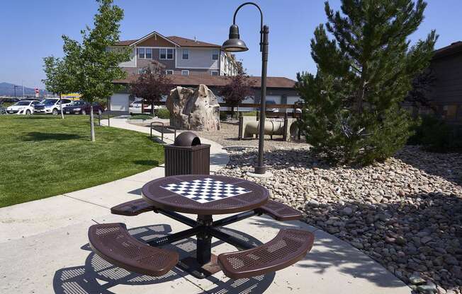 Park table at Vistas at Jackson Creek, Monument, Colorado