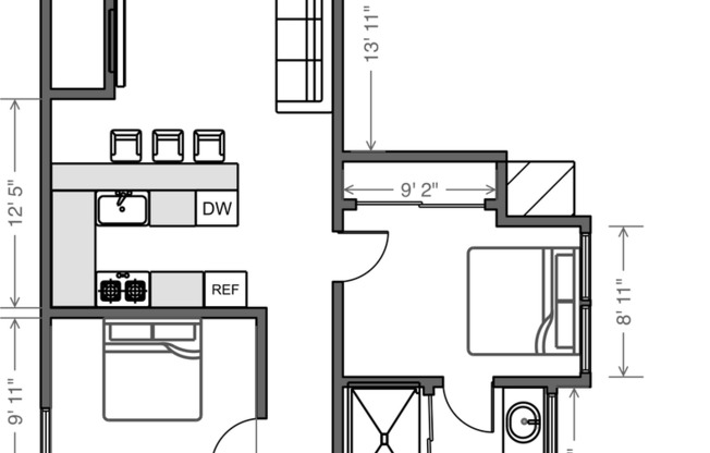 3 beds, 1 bath, 1,100 sqft, $7,200, Unit # B