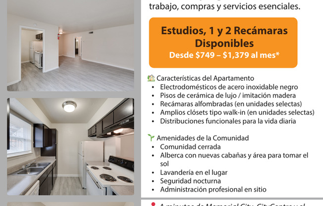 Studio, 1 bath, 462 sqft, $879, Unit 2001