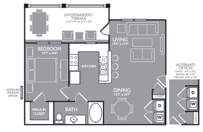 1 bed, 1 bath, 804 sqft, $1,380