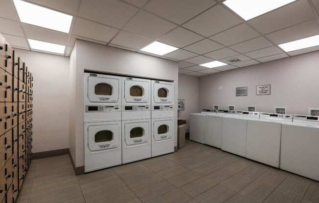 Laundry Room at The Plaza Apartments, Los Angeles, California