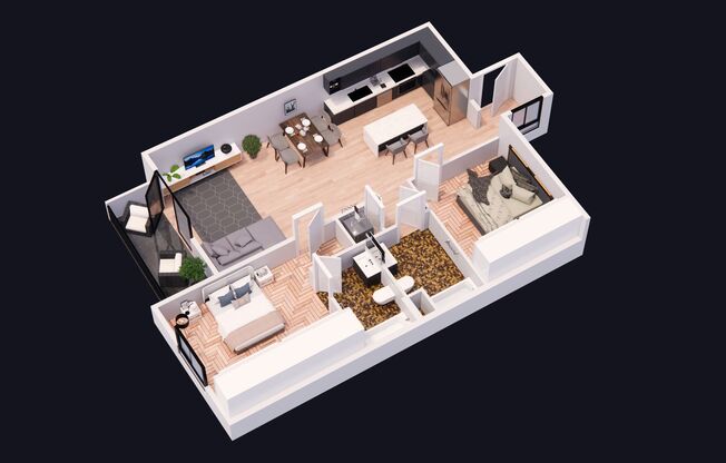 2 beds, 2 baths, 957 sqft, $3,500, Unit #206