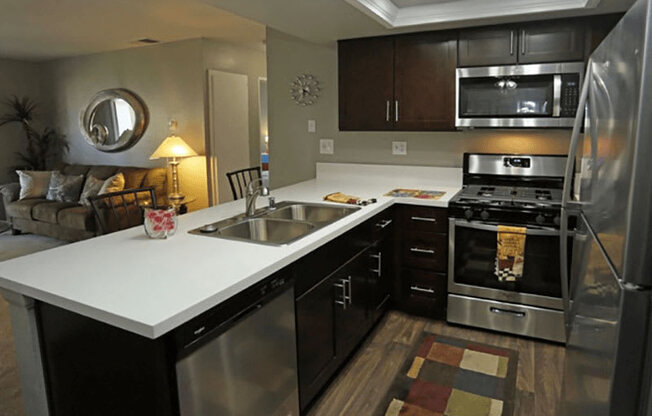 Fully Equipped Kitchen at Park West Apartments, Chino, CA, 91710