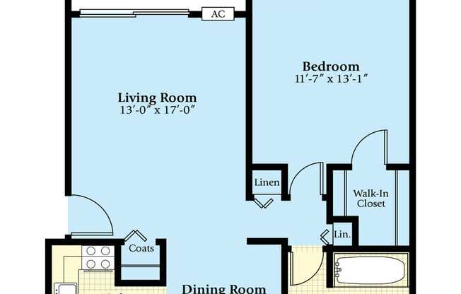 The Adams: Beds - 1: Baths - 1: SqFt Range - 680 to 680