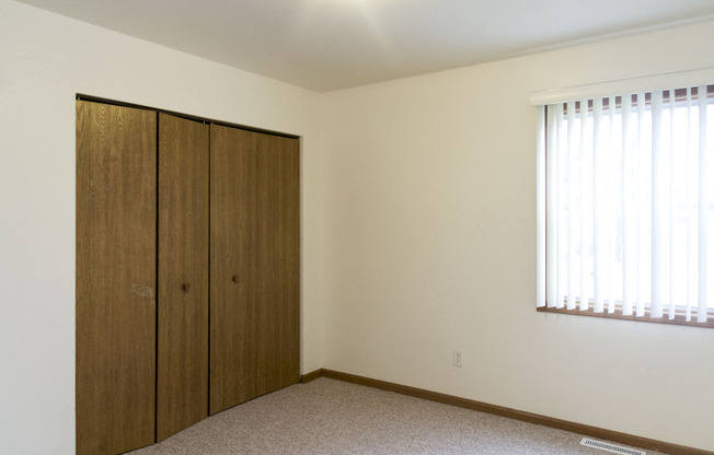 Each of the bedroom closets in this Meredith Homes 3 bedroom apartment are large as well.