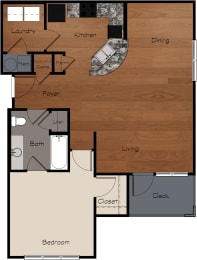 1 bed, 1 bath, 869 sqft, $1,427