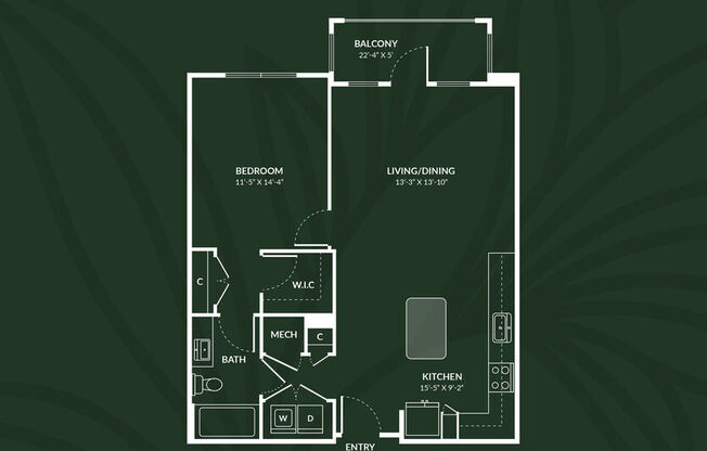 1 bed, 1 bath, 847 sqft, $1,585