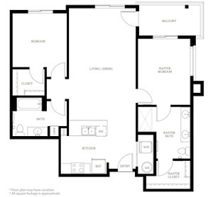 2 beds, 2 baths, 1,186 sqft, $2,299