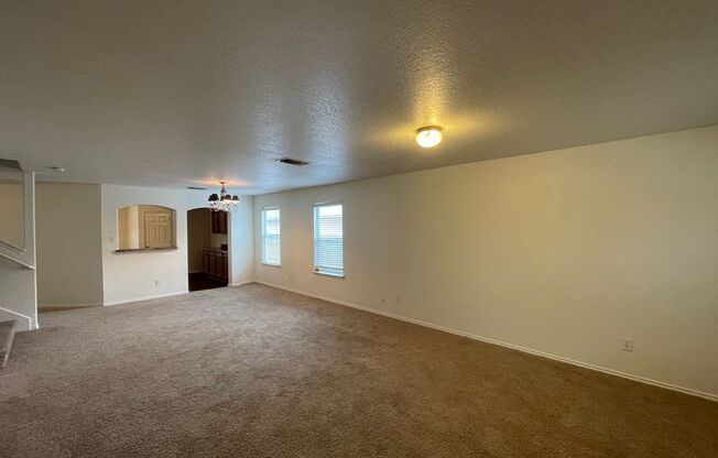 LOTS OF SQUARE FOOTAGE IN THIS 4 BEDROOM HOME FEATURING OVER 3,000 SQUARE FEET & AN ISLAND KITCHEN*NICE OPEN FLOOR PLAN*CENTRAL HVAC*STOVE/RANGE & DISHWASHER INCLUDED*COVERED PATIO*EASY ACCESS TO LACKLAND AFB, SHOPPING, SEA WORLD, FIESTA TEXAS, LA CANTERA
