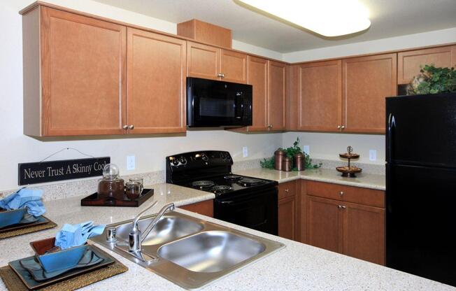 We have all-electric kitchens here at Greystone Apartments