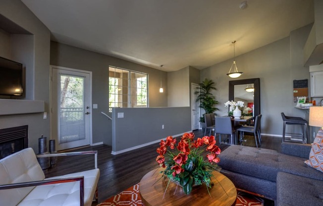 wooden table chair at Milan Apartment Townhomes, Las Vegas, NV, 89183
