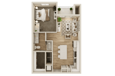 1 bed, 1 bath, 731 sqft, $1,667