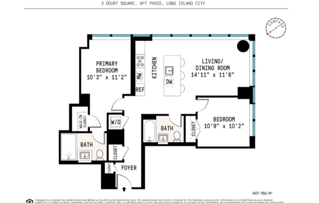 2 beds, 2 baths, 986 sqft, $9,999, Unit PH202