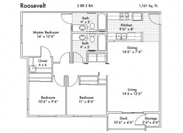 3 beds, 2 baths, 1,161 sqft, $2,176