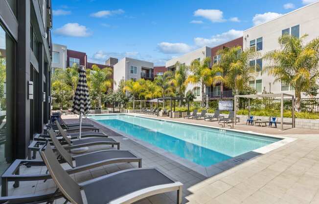 Resort-style pool at The Platform Urban Apartments