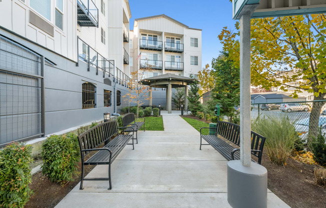 Paved grounds at Maddox Apartments