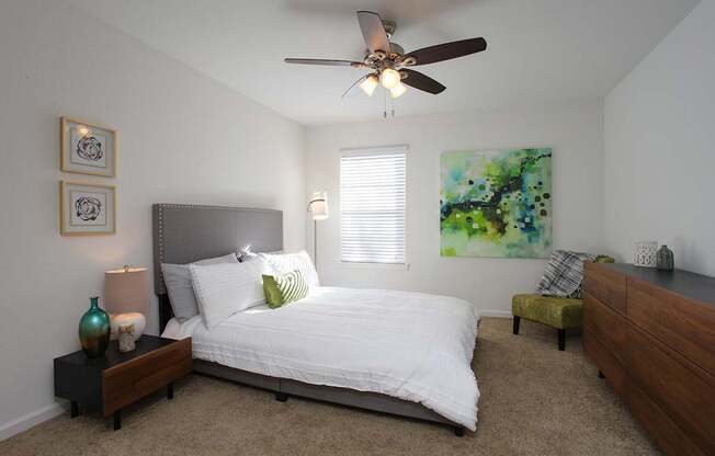 Bedrooms with ceiling fan