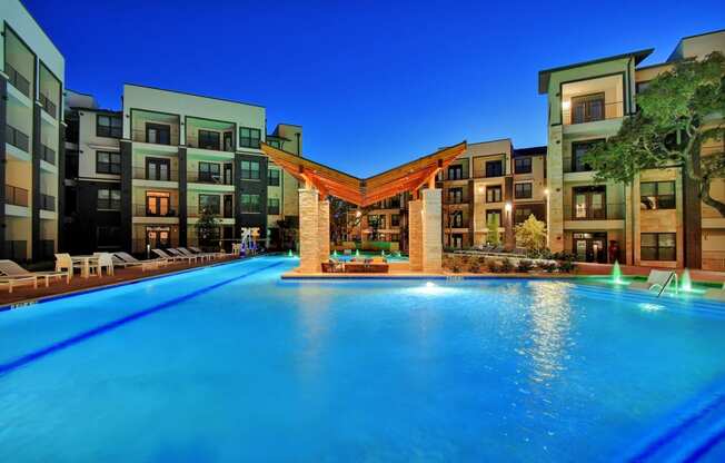 Resort Style Pool with Swim Up Lounge at Windsor Ridge, Austin, TX, 78727