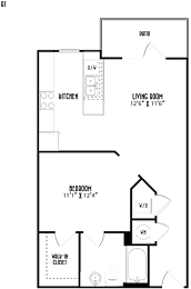 Studio, 1 bath, 681 sqft, $1,554