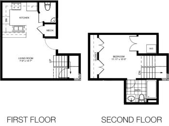 1 bed, 1.5 baths, 635 sqft, $1,199