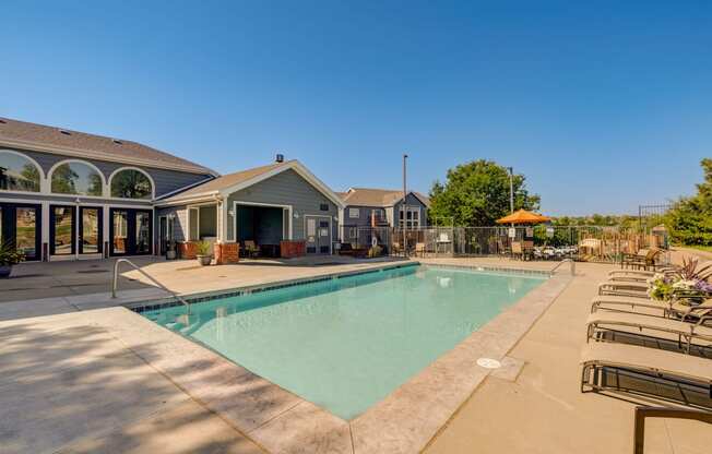 the swimming pool at our apartments