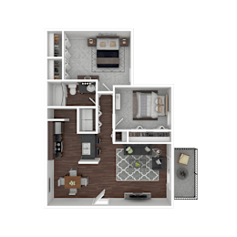 2 beds, 1 bath, 863 sqft, $1,131