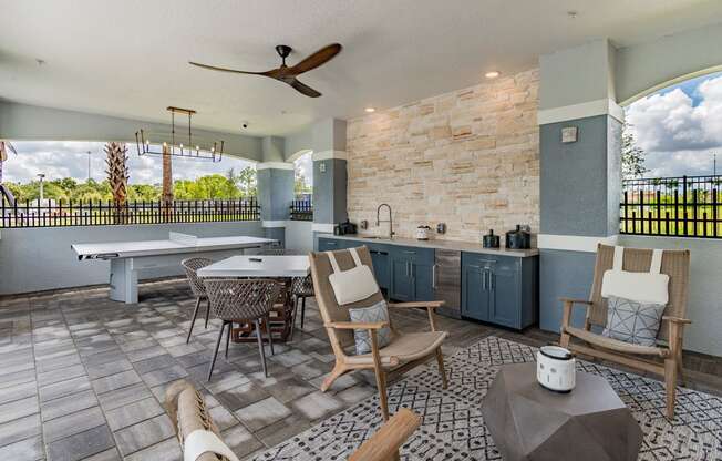 Outdoor Kitchen at Edge75, Naples, Florida