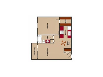 1 bed, 1 bath, 720 sqft, $923