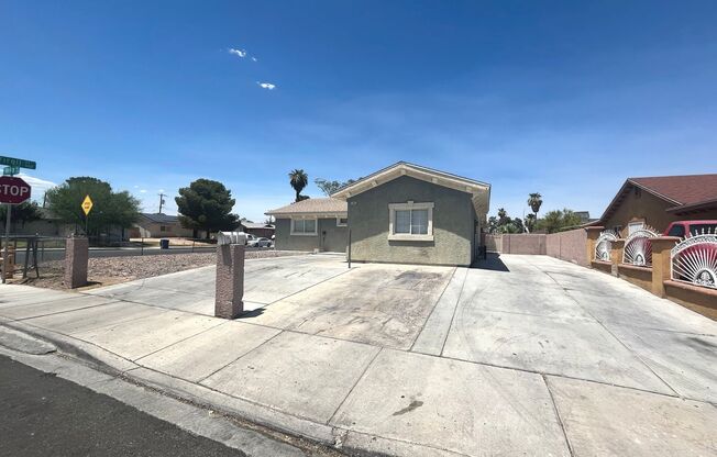 single story, 4 bed, 2 bath, RV parking, NO HOA