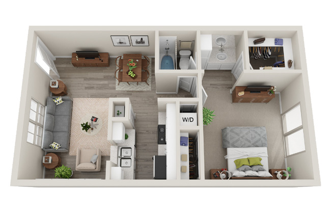 1 bed, 1 bath, 648 sqft, $859