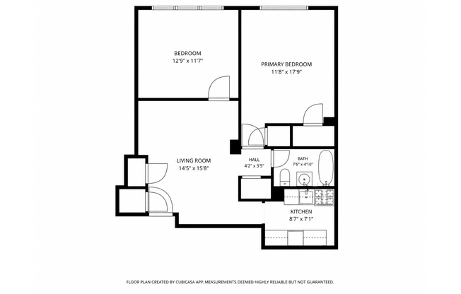 2 beds, 1 bath, 725 sqft, $4,500, Unit 5H
