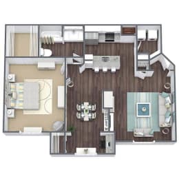 1 bed, 1 bath, 931 sqft, $1,418