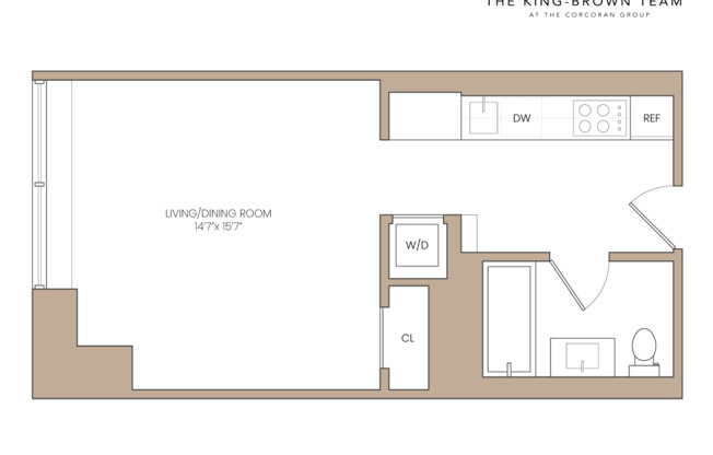 Studio, 1 bath, 441 sqft, $3,750, Unit 19L