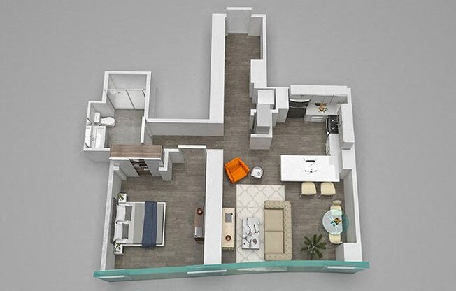 1 bed, 1 bath, 829 sqft, $2,784