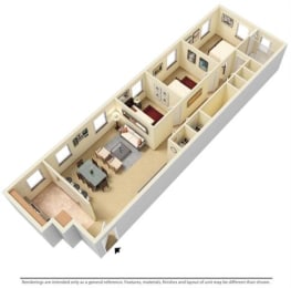 3 beds, 1 bath, 875 sqft, $963