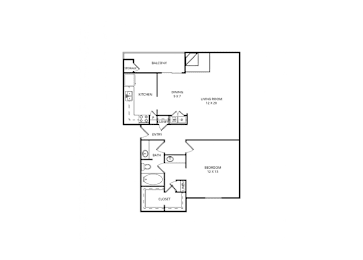 1 bed, 1 bath, 810 sqft, $1,289
