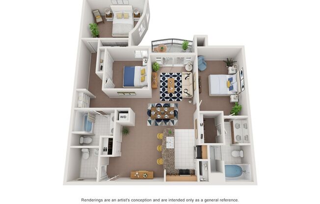 3 beds, 2.5 baths, 1,576 sqft, $3,700, Unit 8700-302