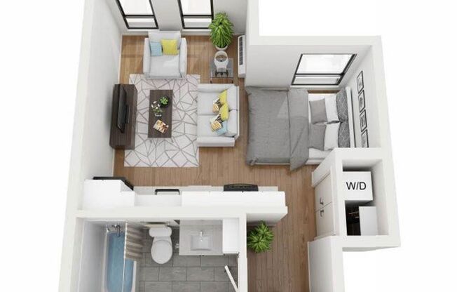 Studio, 1 bath, 394 sqft, $1,236, Unit 307