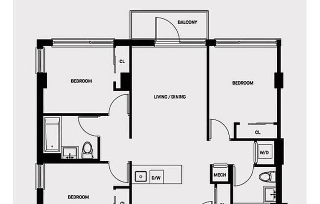 2 beds, 2 baths, $6,000, Unit 4G