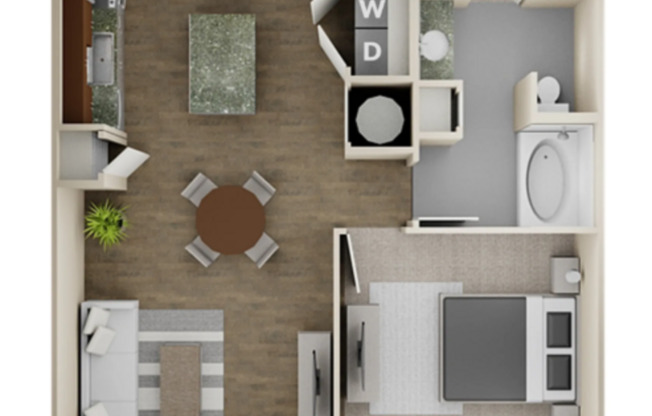 1 bed, 1 bath, 796 sqft, $1,250