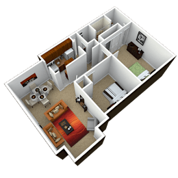 2 beds, 1.5 baths, 960 sqft, $1,064