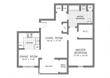 1 bed, 1 bath, $2,110