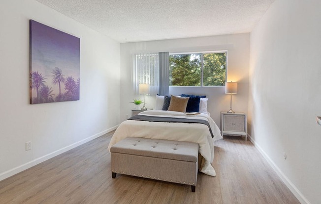 Beautiful Bright Bedroom With Wide Windows at Marine View Apartments, Alameda, CA, 94501