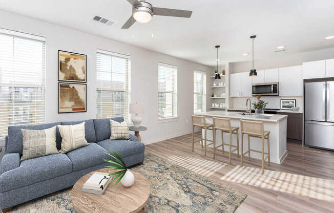 Living Room with Hard Surface Flooring